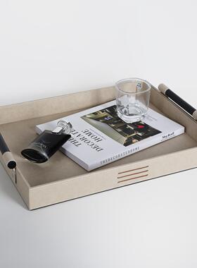 盘现代简约高端皮托板房售楼处酒店客厅XTT茶几桌面装质样饰轻奢