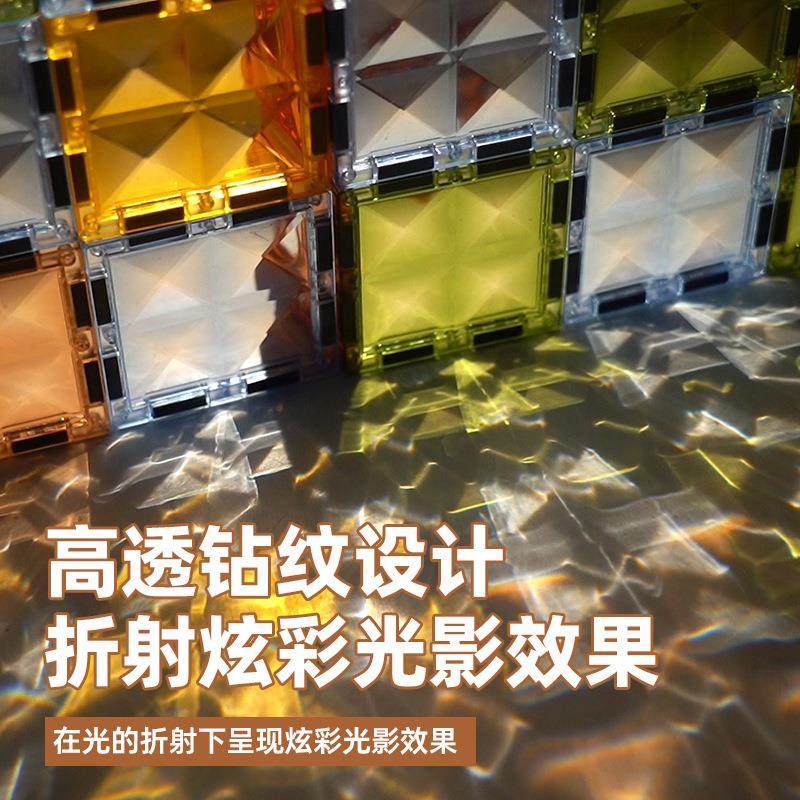 儿童彩窗磁性积木玩钻具创意拼摆件百变搭斐磁力LEP片摩天轮组装,淘宝优惠券,粉丝福利购,淘宝优惠卷