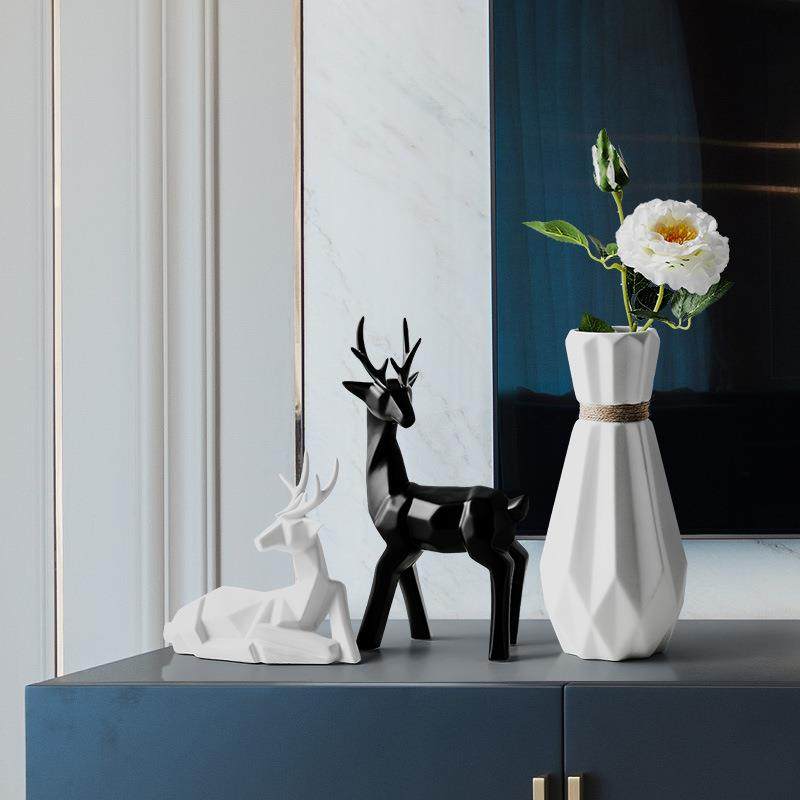 北欧瓷福电视柜摆XHB件鹿简约现代花瓶家品居饰客厅轻奢酒柜装饰,淘宝优惠券,粉丝福利购,淘宝优惠卷
