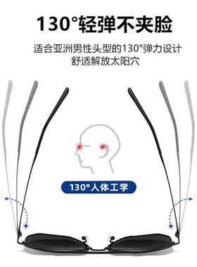 认准抖音男士太阳眼镜太阳眼镜抗UV清偏光超清大框男款网红档时