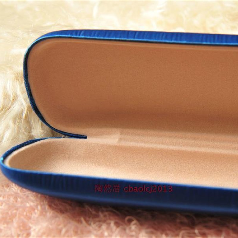 中国风绣花锦缎眼镜盒复古特色老花镜盒精美彩丝绣花眼镜盒送老外 - 图1