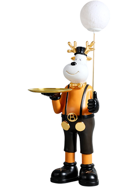 极速轻奢鹿大型落地摆件客厅沙发托盘新居装饰品新婚开业乔迁送礼