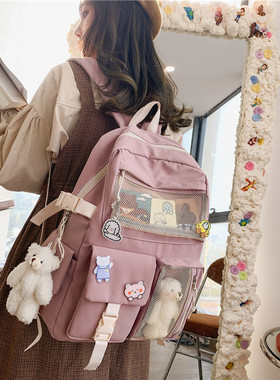 JULYCCINO New Buckle Badge Women Backpack Candy Color Fashio