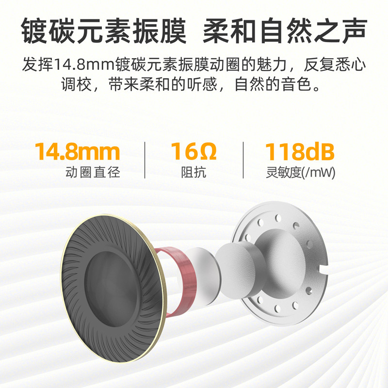 原道B70柒酱平头塞发烧hifi耳机高保真高音质人声流行麦克风睡眠,淘宝优惠券,粉丝福利购,淘宝优惠卷