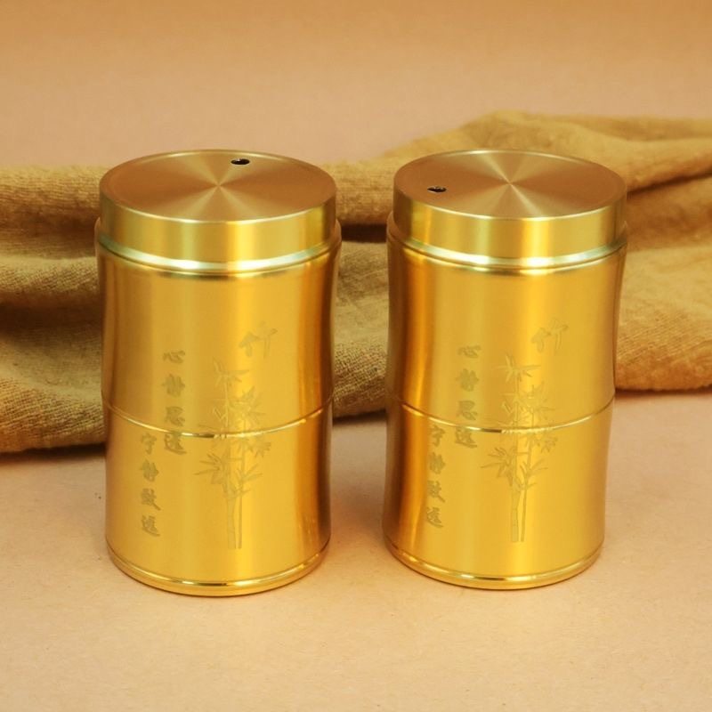 纯黄铜竹节牙签罐现代简约随身便携式客厅金属牙签盒高档轻奢铜艺,淘宝优惠券,粉丝福利购,淘宝优惠卷