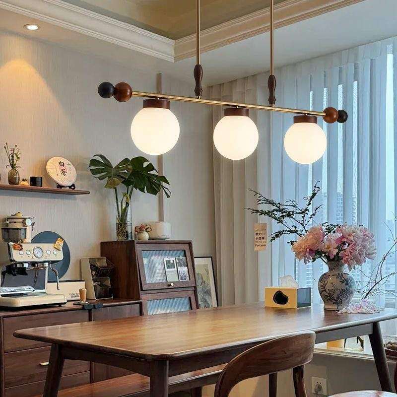 中古客厅主灯高级感法式复古实木卧室书房美式胡桃色餐厅魔豆吊灯,淘宝优惠券,粉丝福利购,淘宝优惠卷