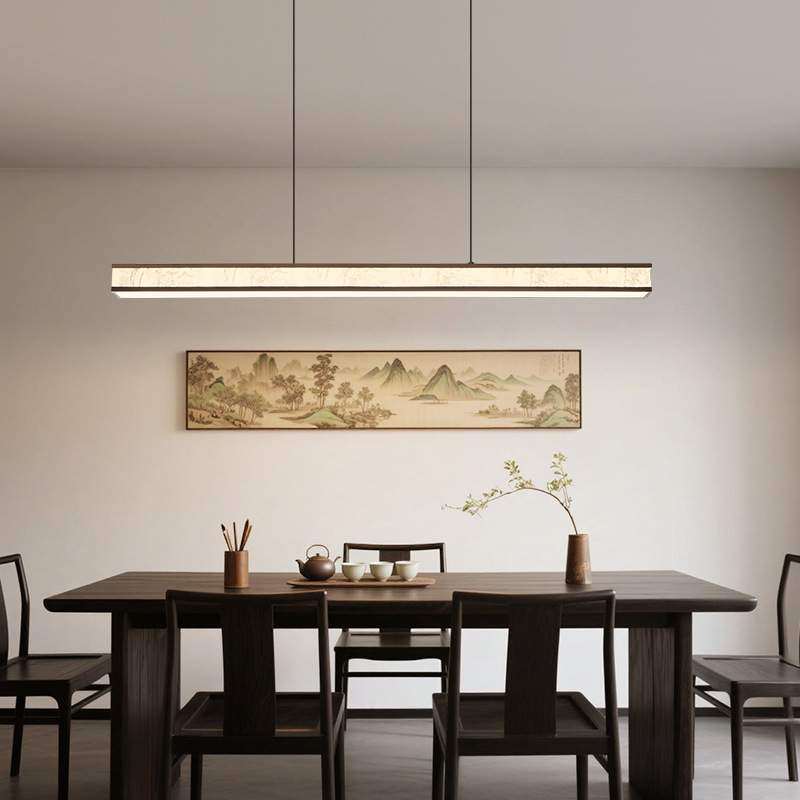 法式中古餐厅灯2025新款高级感吧台岛台宋代美学茶室一字长条吊灯,淘宝优惠券,粉丝福利购,淘宝优惠卷