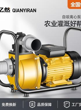 家用大流量自吸泵220V抽水机农用浇灌污水泵化粪池泥浆排污离心泵