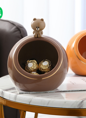 LINE FRIENDS钥匙收纳玄关摆件创意入户进门鞋柜客厅桌面茶几摆件