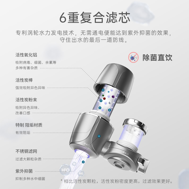 小质直饮净水器家用水龙头过滤器前置阻垢厨房自来水滤水器净化器 - 图3