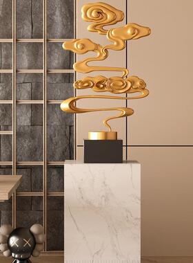 艺贝关子新中式祥云雕塑入进门玄落JCM户地件办公室酒店摆别墅装