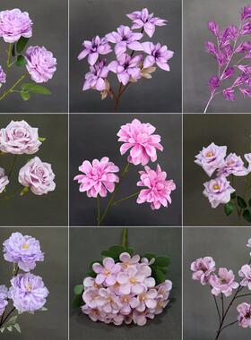 莫奈花园紫色系婚庆系列仿真花材婚礼堂商场橱窗装饰背景路引插花