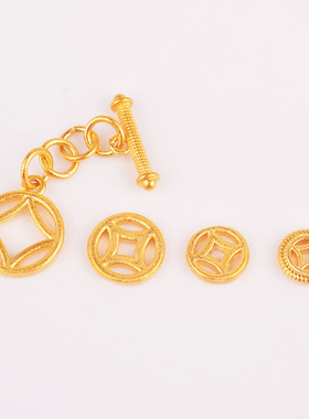 沙金配件钱币纹OT扣隔珠隔片