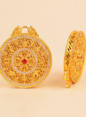 IOEKO久不掉色沙金花丝吊坠