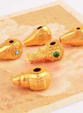 IOEKO久不掉色沙金项坠