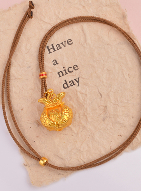 IOEKO男女通用黄铜福袋吊坠