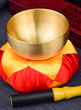 佛音钵音碗尼泊尔梵音钵铜钵冥A想颂铜磬钵盂满月颂钵疗音静心诵