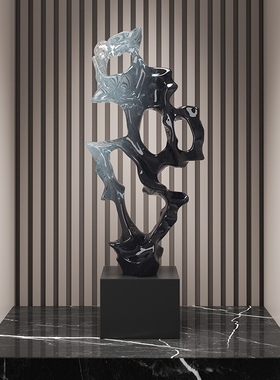 轻奢创意太湖石摆k件家居客厅艺术高级感玄关隔断办公室酒柜装饰