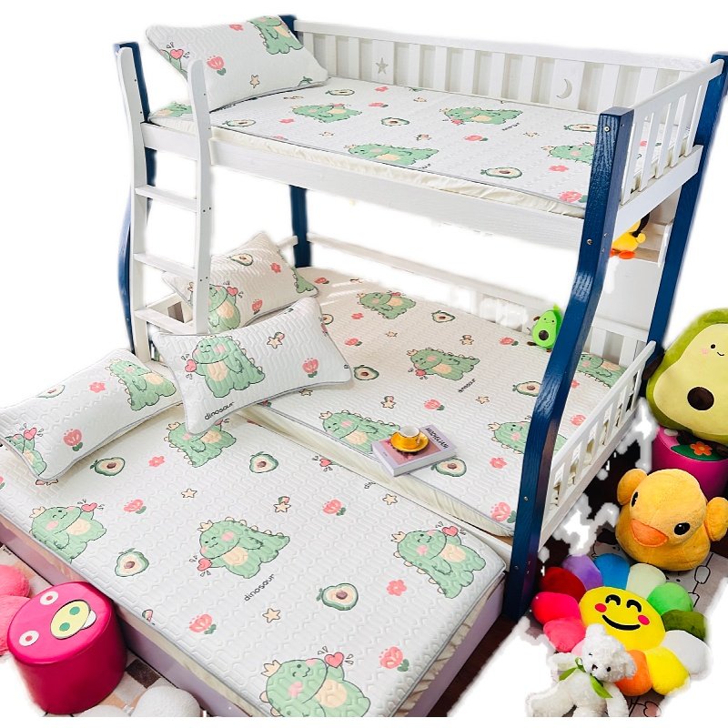 夏季儿童乳胶凉席床笠款冰丝席男孩E上下床拼接床薄床垫床罩女童a,淘宝优惠券,粉丝福利购,淘宝优惠卷