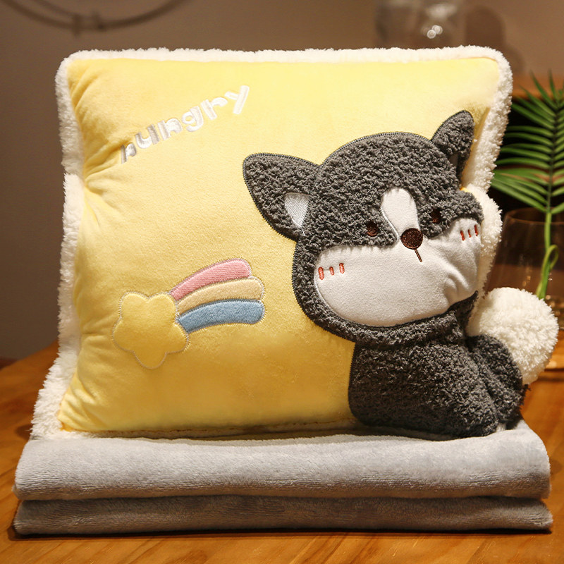 卡通抱枕被子两用靠枕折叠空调毯汽车内靠垫枕头三合一办公室午睡,淘宝优惠券,粉丝福利购,淘宝优惠卷