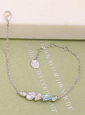 银色水滴梨形约瑟芬手链女新款小