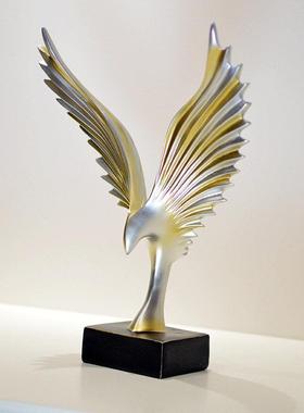 大鹏展翅办公室摆件老板酒柜桌面艺术轻奢高档电视书柜现代装饰品