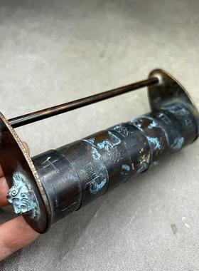 古玩杂项 铜锁 锁具 箱锁 柜锁密码锁 可使用 小锁 中式复古旧锁