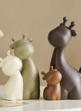 创意小鹿摆件玄关客厅电视柜酒柜办公室装饰品高级感小众乔迁送礼