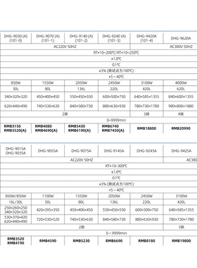 上海一恒DHG-9070A电热鼓风干燥箱烘箱老化箱