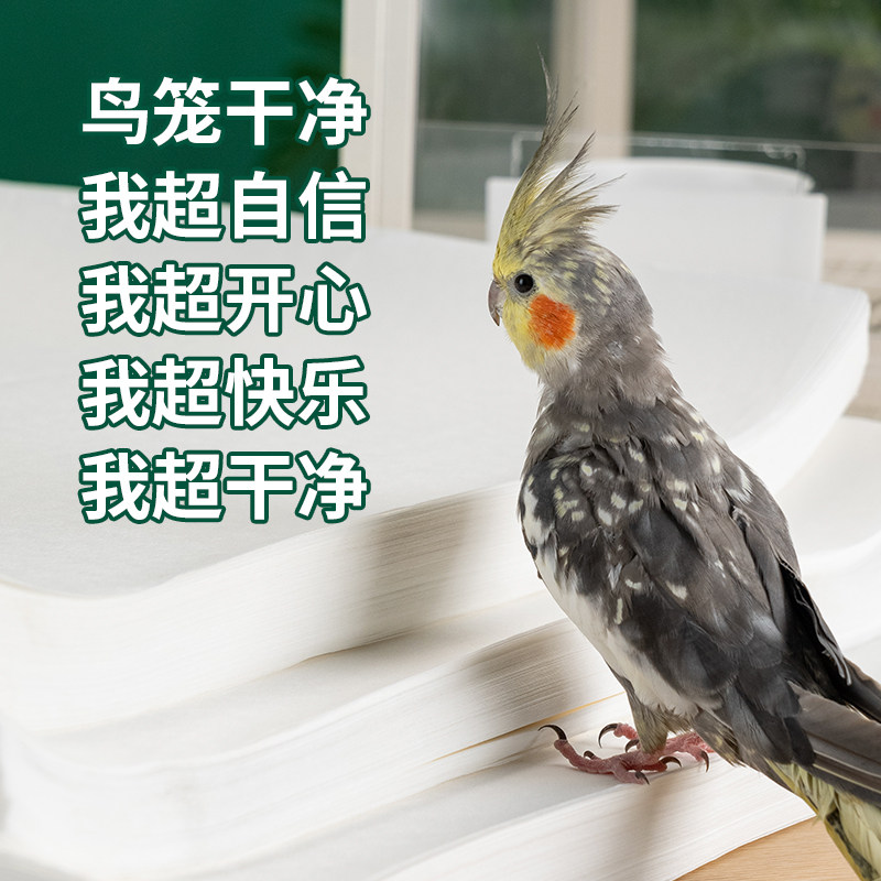 啾星人鸟笼托盘垫纸加厚一次性粪便垫纸鹦鹉笼配套无纺布清洁尿垫,淘宝优惠券,粉丝福利购,淘宝优惠卷