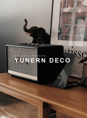 简约软装摄影拍照道具模型样板间家居客厅玄关电视柜复古音响摆件