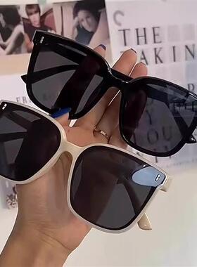 新款墨镜女级感ins网红款偏光防晒太阳镜大框圆脸显瘦眼镜男款