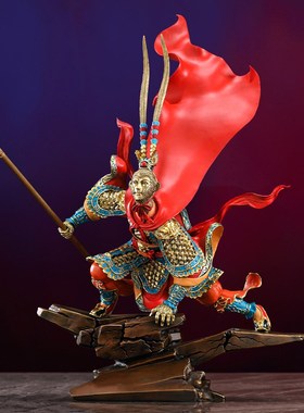 齐天大圣孙悟空黄铜摆件老板办公室桌面酒柜中式国风装饰乔迁礼品