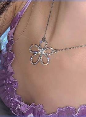 Ory five petal flower necklace big flower sunflower clavicle