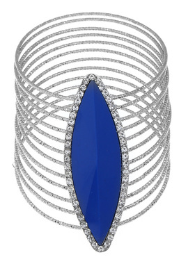 仿金手镯镶钻宝石手环不掉色 18K镀金多圈多环手饰 新娘饰品