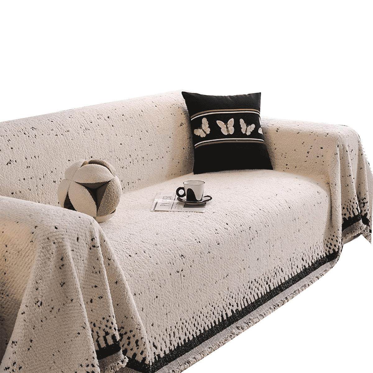 爆款奶油风沙发盖布巾短毛绒沙发垫四季通用防猫爪沙发套罩沙发巾,淘宝优惠券,粉丝福利购,淘宝优惠卷