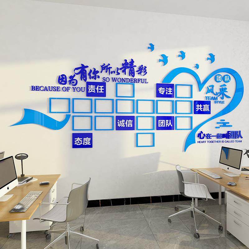 办公室墙面装饰员工风采展示墙公司团队活动剪影照片墙贴企业文化,淘宝优惠券,粉丝福利购,淘宝优惠卷