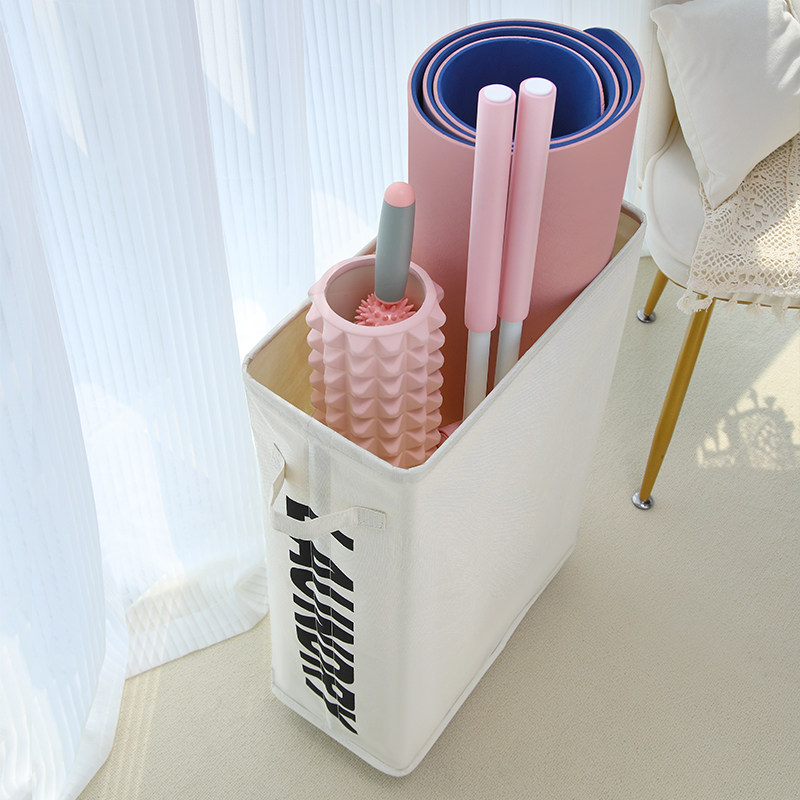 新品瑜珈垫收纳层架布艺摺叠篮健身器械运动器材带轮用置物筐,淘宝优惠券,粉丝福利购,淘宝优惠卷