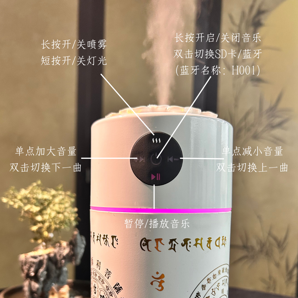 普行缘充电款音乐播放甘露水喷壶家用音乐加湿器上供下施户外烟施,淘宝优惠券,粉丝福利购,淘宝优惠卷