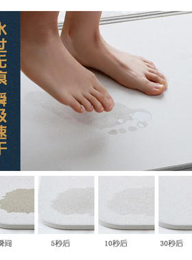 北欧硅藻泥吸水地垫浴室进门防滑脚垫卫生间门口硅藻土门垫地毯