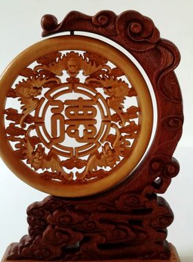 木质台屏仿古小屏风中国风出国礼品家居桌面摆件特色工艺品纪念品