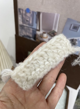 阿杏 秋冬温柔杏色手混线diy钩针耳机包卡包围巾帽子手工毛线球