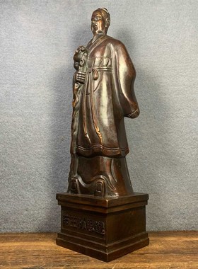 仿古纯铜中医馆药店摆件李时珍张仲景F孙思邈扁鹊华佗铜像五大名