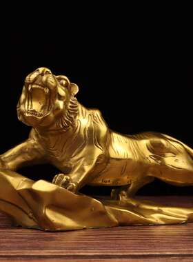 杨铜记  新款老虎摆件 虎啸山河 厂家 生肖虎 铜老虎 上山虎