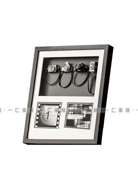 一匚 简约复古放映机组合摆件 样品房酒店会所客厅床头柜装饰物