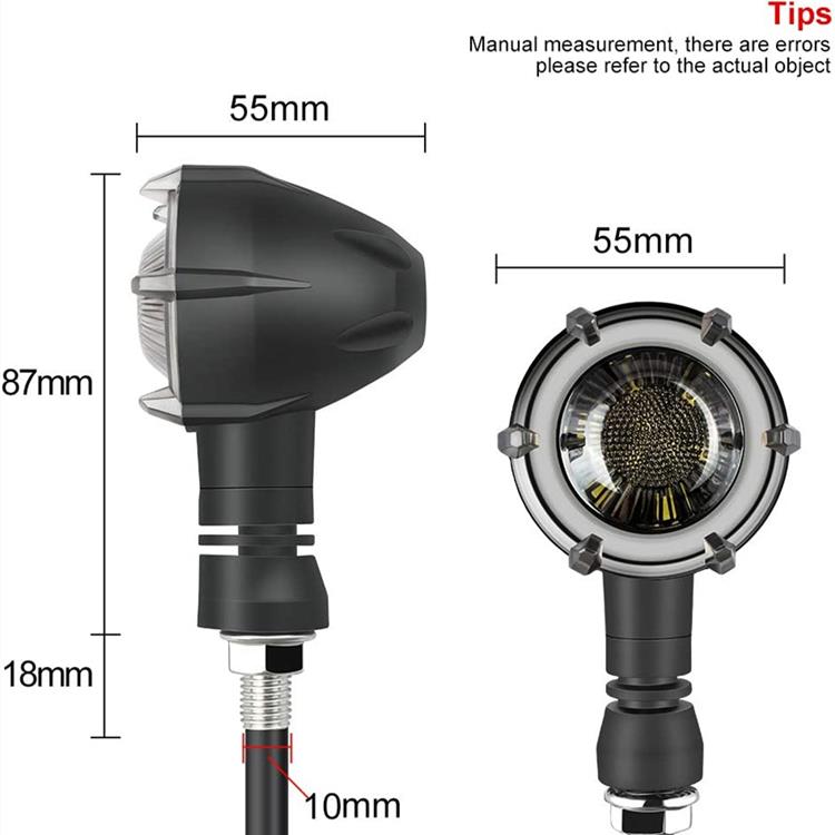 摩托车转向灯led日行灯12V电动车小猴子春风改装配件流水方转向灯 - 图2
