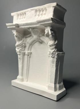 欧式ins复古建筑门窗花园创意摆件轻奢微景观香薰扩香石膏像礼品