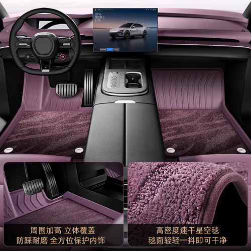 适用新一代小米SU7/YU7脚垫TPE注塑全包围星空毯后备箱垫内饰配件 - 图2