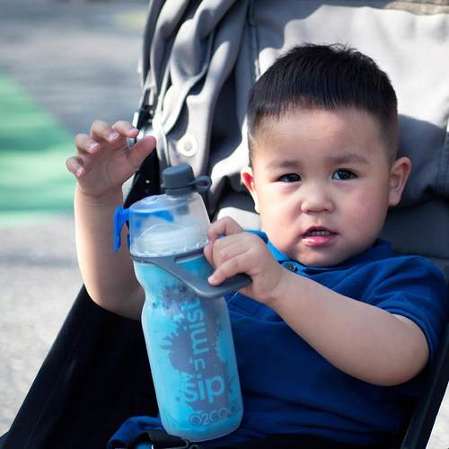 美国O2COOL喷雾水杯儿童学生夏季保冷杯运动健身户外可携式可喷水 - 图2