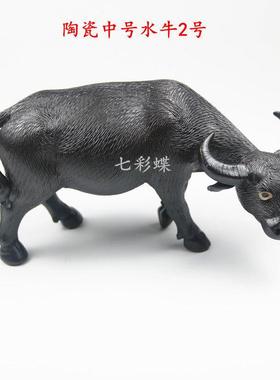 石湾公仔陶瓷水牛卧牛客厅家居动物工艺品送礼风水吉祥物镇宅摆件